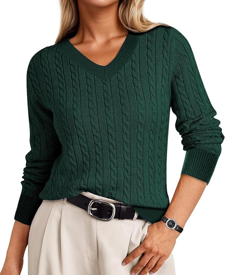 IEEILULU Cable Knit Sweater