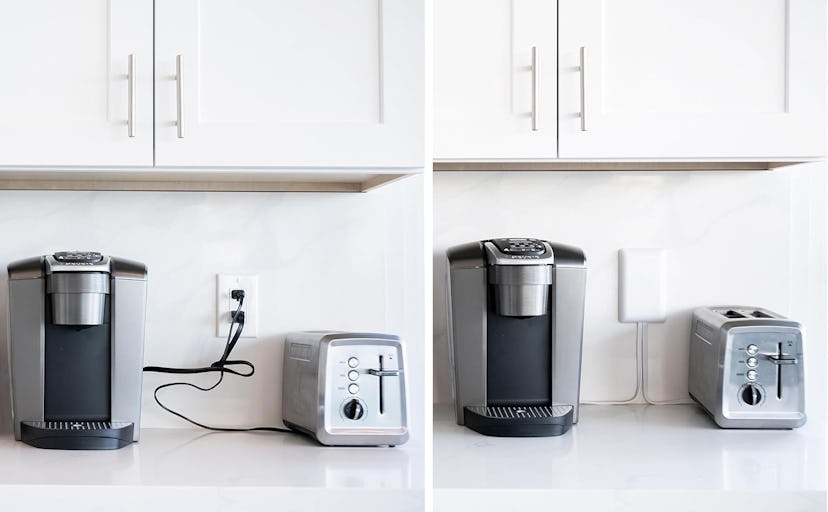sleek socket Ultra-Thin Outlet with Cord Concealer Kit