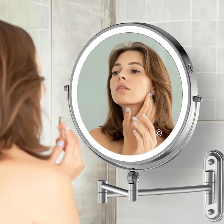 Rocollos Wall Mounted Lighted Makeup Mirror