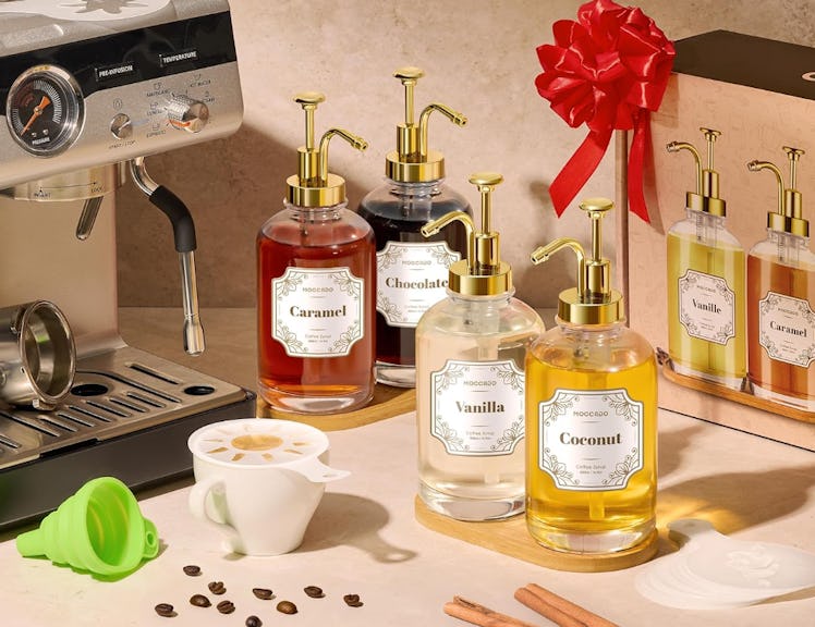 Moccado Glass Coffee Syrup Dispensers (2-Pack)