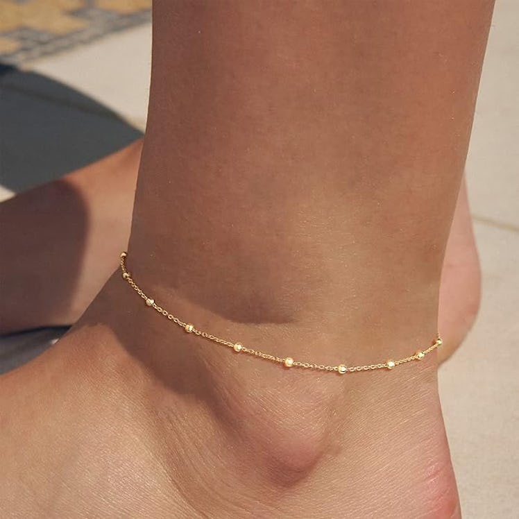 MEVECCO 14K Gold-Plated Anklet