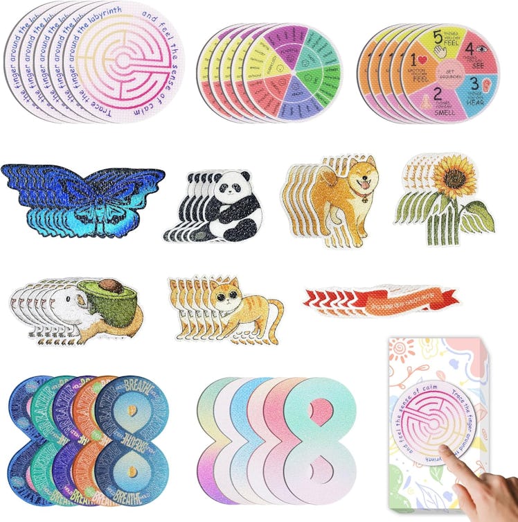 Ainrvteers Sensory Stickers (60 Count)