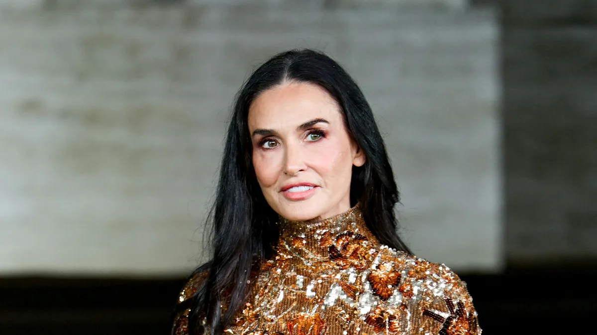 demi moore gucci gold dress Demi Moore's Champagne Gold Gown Stole the Show at the 2025 Golden Globes