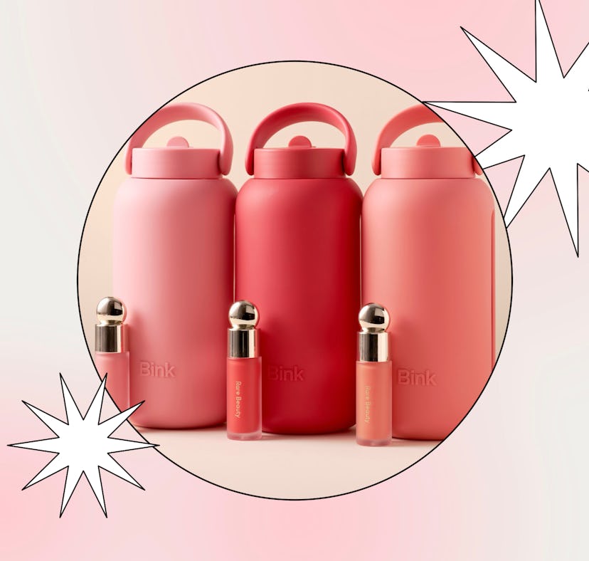 Rare Beauty has a collab with Bink for limed-time water bottles.