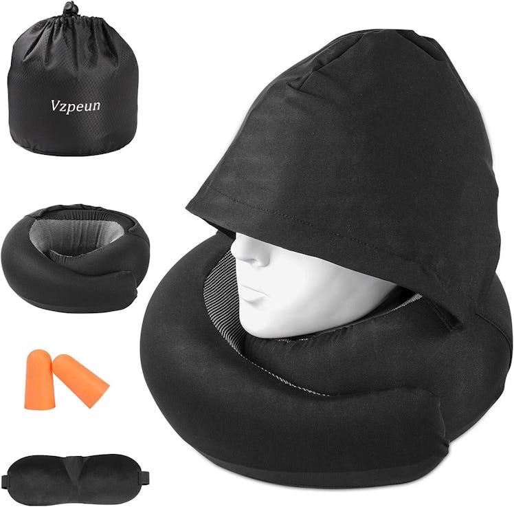 Vzpeun Hooded Travel Pillow