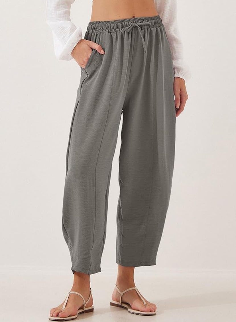 EVALESS High-Waisted Baggy Pants