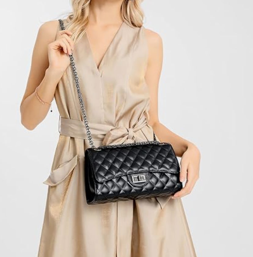 Gladdon Quilted Leather Crossbody Purse