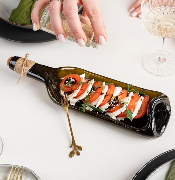 Glasiko Melted Wine Bottle Serving Board