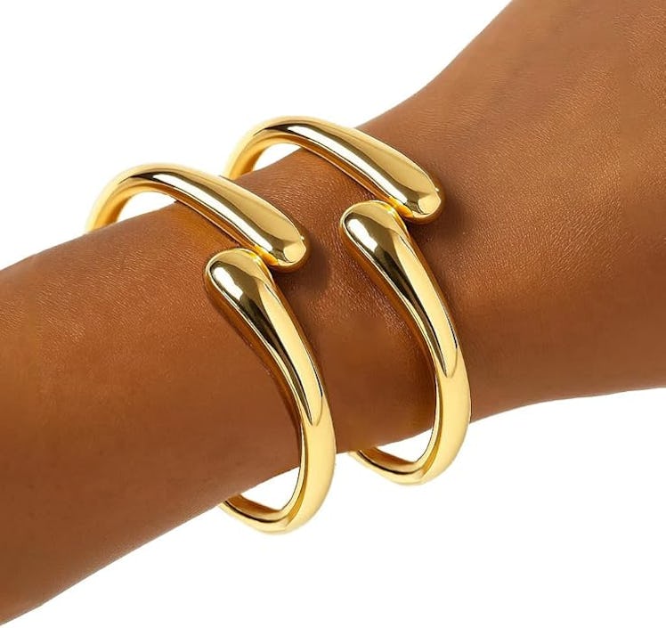 MTINEAPS Chunky Bangle Bracelets (2 Pieces)