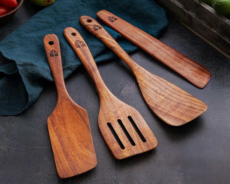 WOODENHOUSE LIFELONG QUALITY Wooden Spatulas (4-Pack)