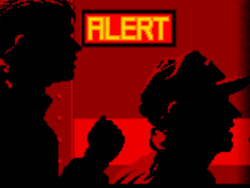 A cut scene from 'Wing Commander,' in which pilots run to their fighters.