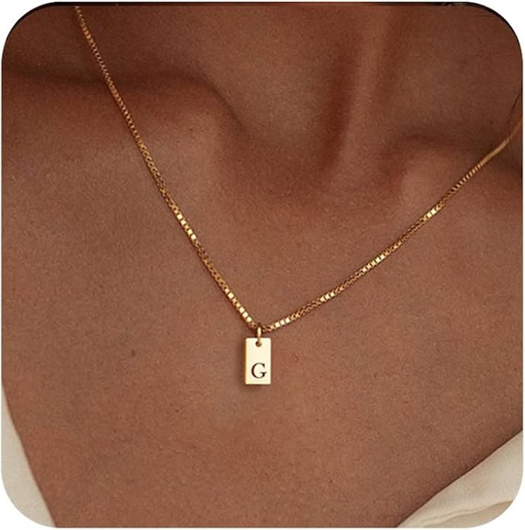 Fissen Jewelry Dainty Initial Necklace 