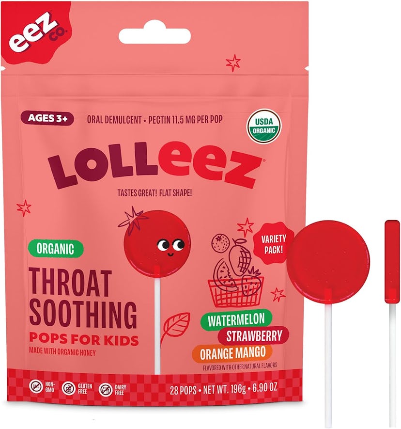 Lolleez Organic Lollipops for Kids Sore Throat Relief