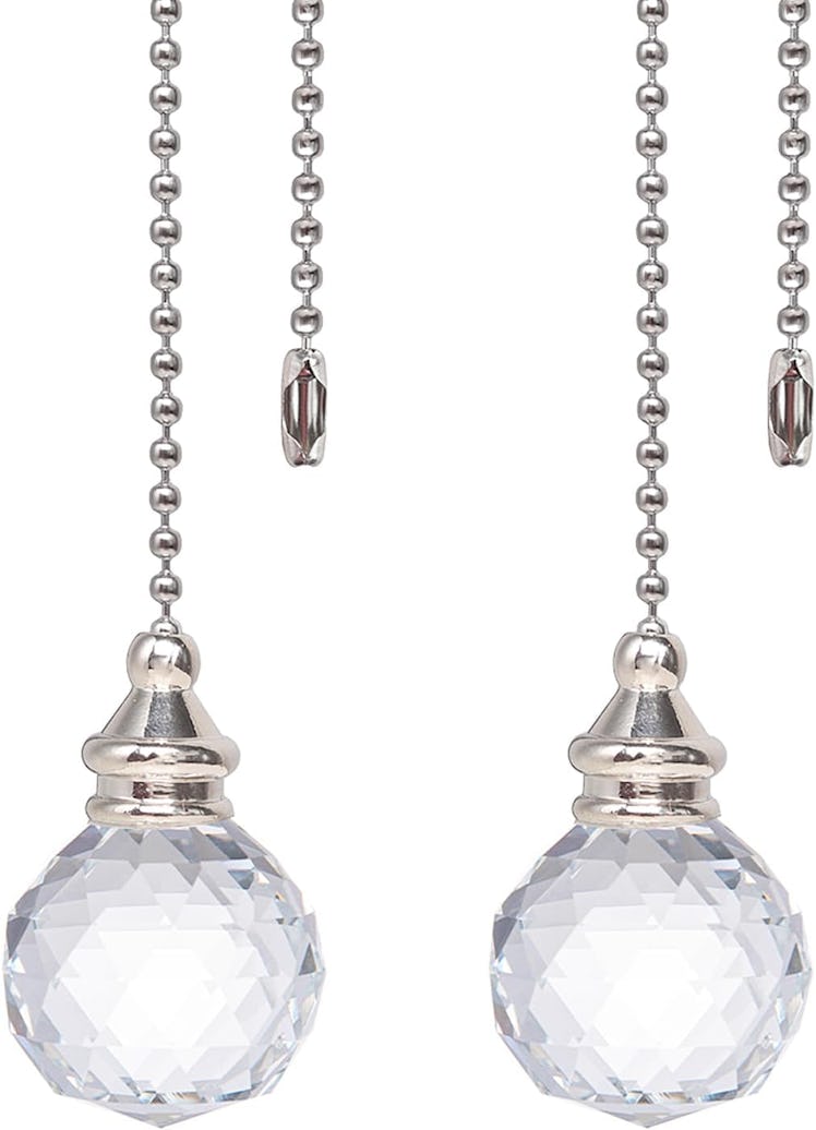 LONGSHENG Crystal Ceiling Fan Chains (2 Pieces)