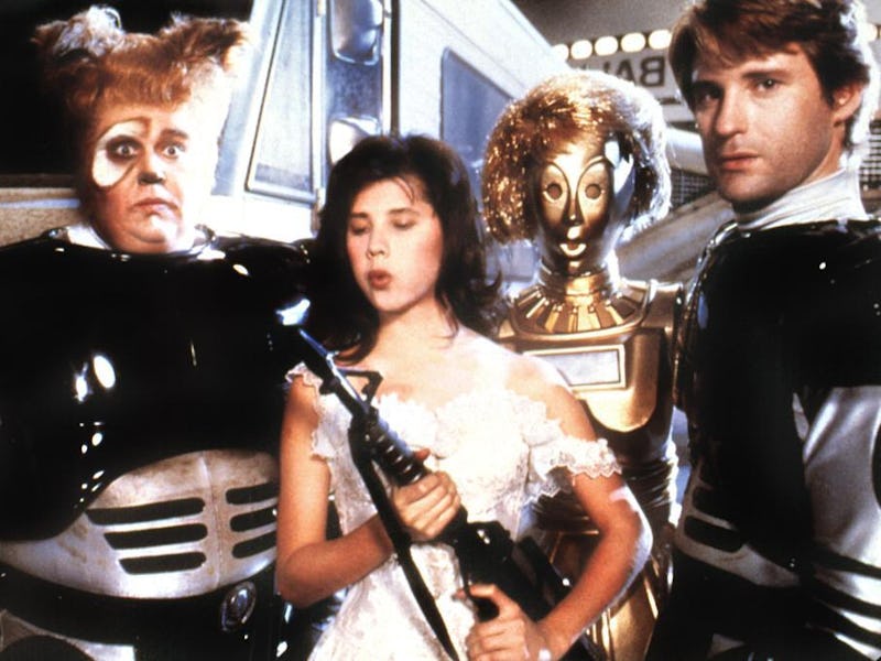 John Candy, Daphne Zuniga, Lorene Yarnell Jansson, and Bill Pullman in Spaceballs