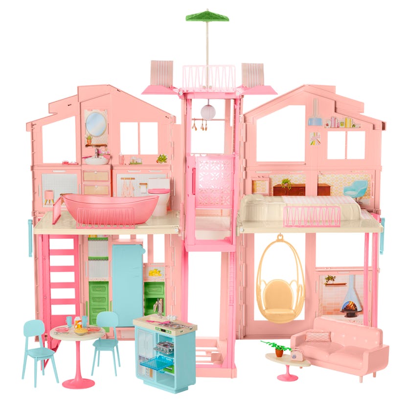 Barbie Hearth & Hand Townhouse Playset with 3 Levels & 40+ Pieces Including Furniture & Accessories