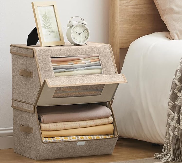 SONGMICS Stackable Storage Bins (2-Pack)