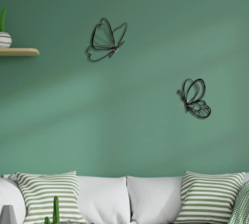 EONBES Metal Butterfly Wall Art (2 Pieces)