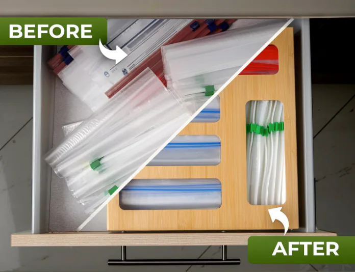 WoodenHouse Bamboo Storage Bag Organizer (4-Pack)