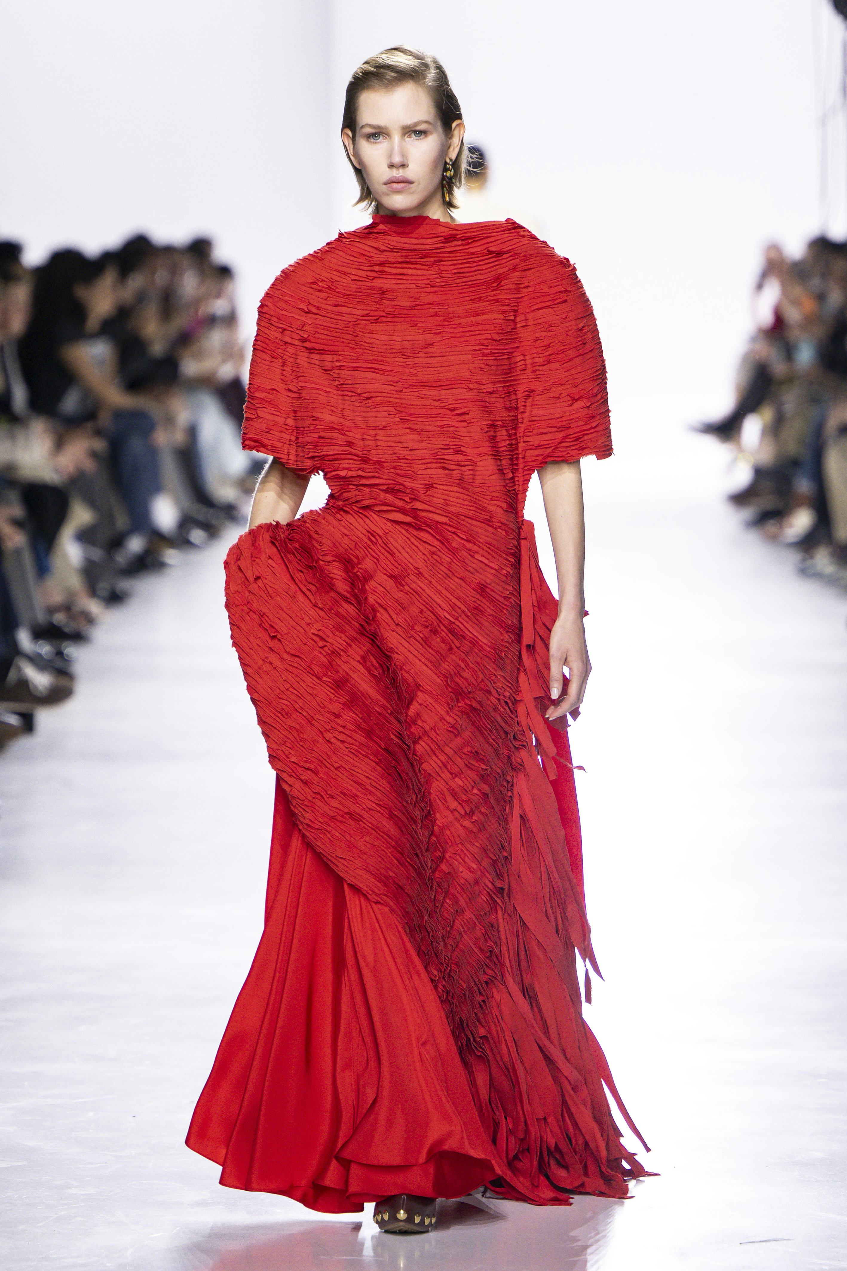 A model walks the runway during the Bottega Veneta Ready to Wear Spring/Summer 2026 fashion show as ...