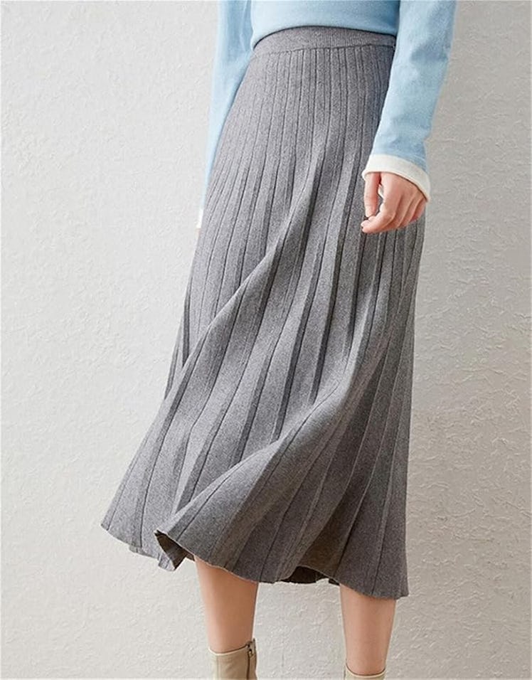 Beralst Knit Pleated Skirt