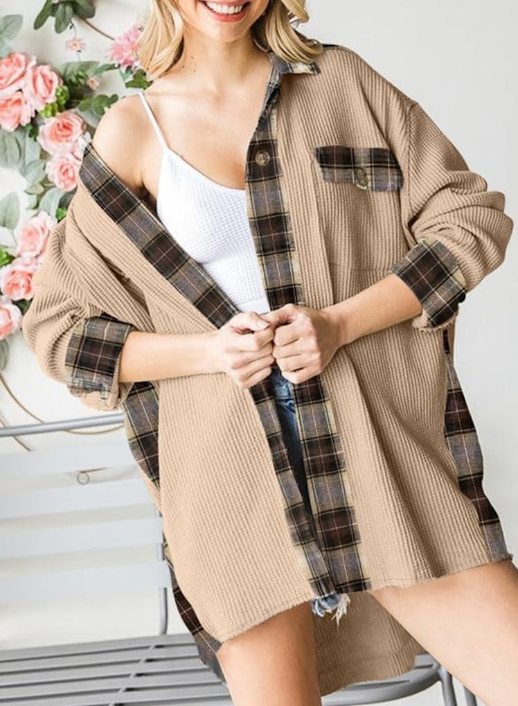 SHEWIN Plaid Shacket