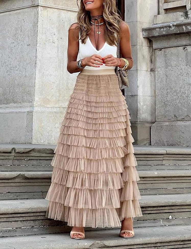 Flygo Tulle Maxi Skirt