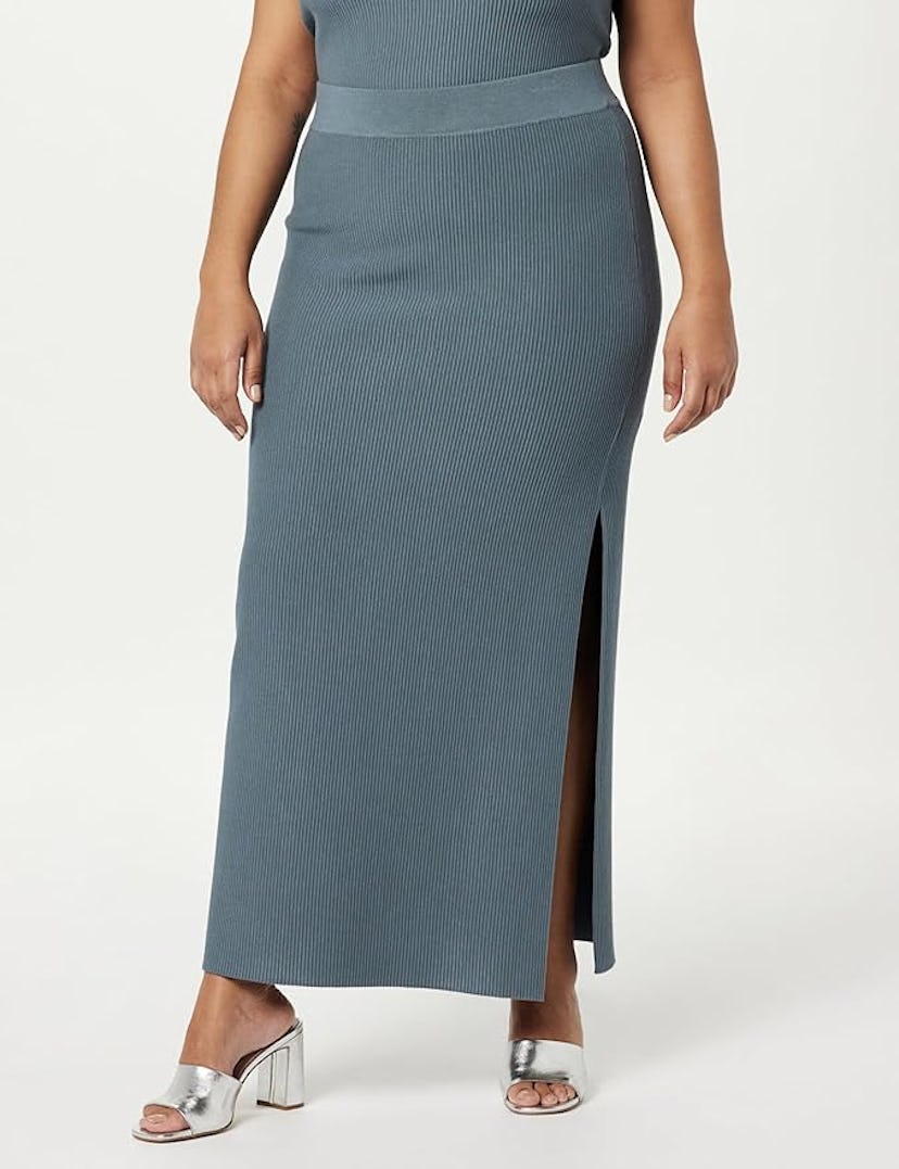 The Drop Ribbed Sweater Skirt