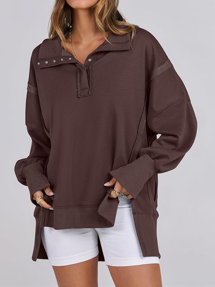 ANRABESS Henley Pullover