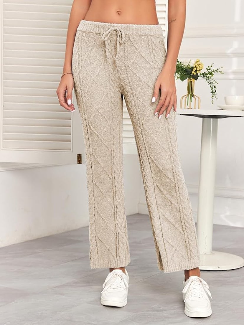 Famulily Cable-Knit Chenille Pants