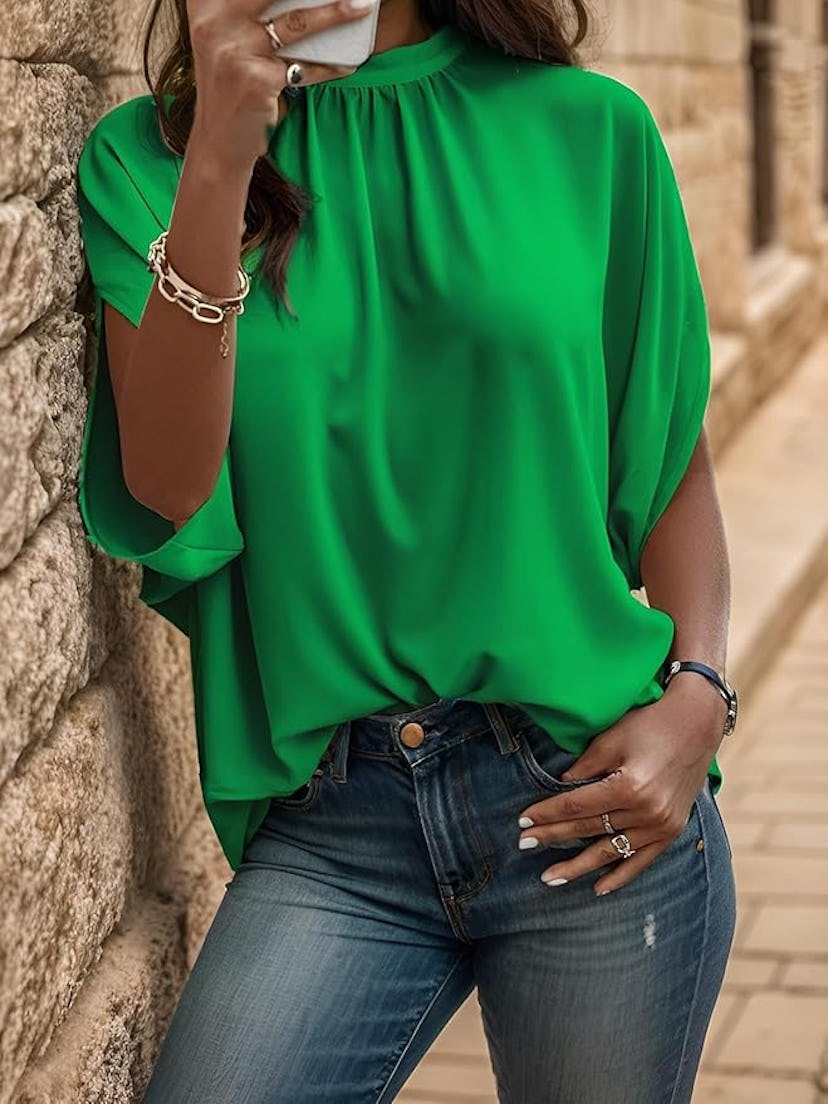 Teepie Mock-Neck Blouse