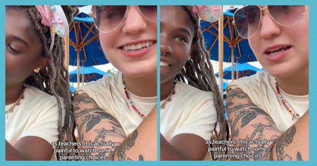 A teacher discusses parenting at Disney World.