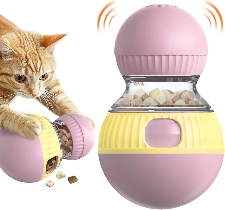 TLKNG Interactive Adjustable-Treat Dispensing Cat Toy