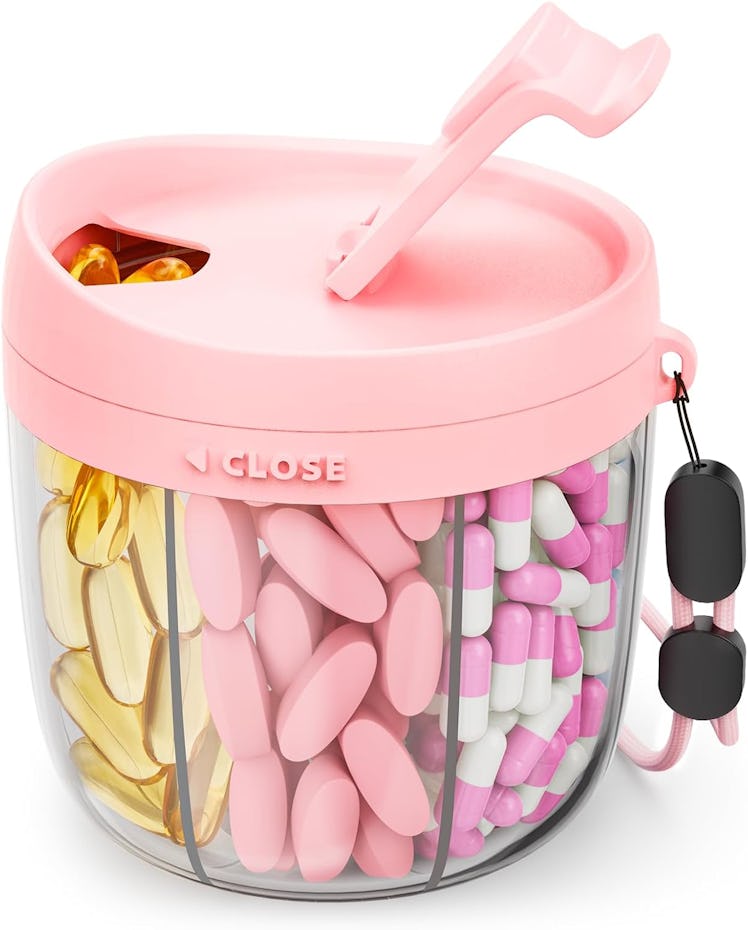 AMOOS Portable Pill Bottle Organizer