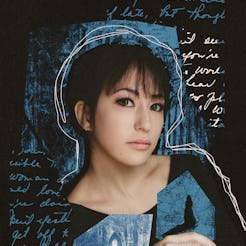 SenLinYu, author of 'Alchemised,' is photoshopped into a collage with images of the book cover.