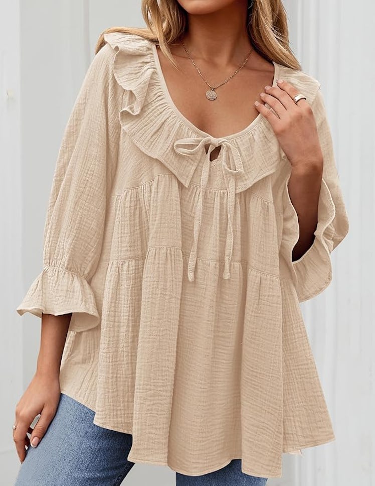 ZESICA 3/4-Length Sleeve Top