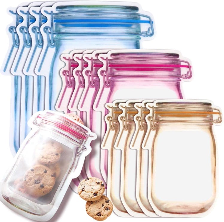 FIREBOOMOON Mason Jar Zipper Bags (30-Pack)