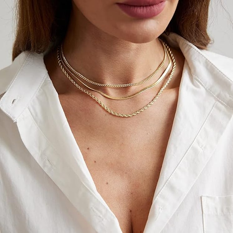 Tasiso Herringbone Choker Necklace Set (3 Pieces)