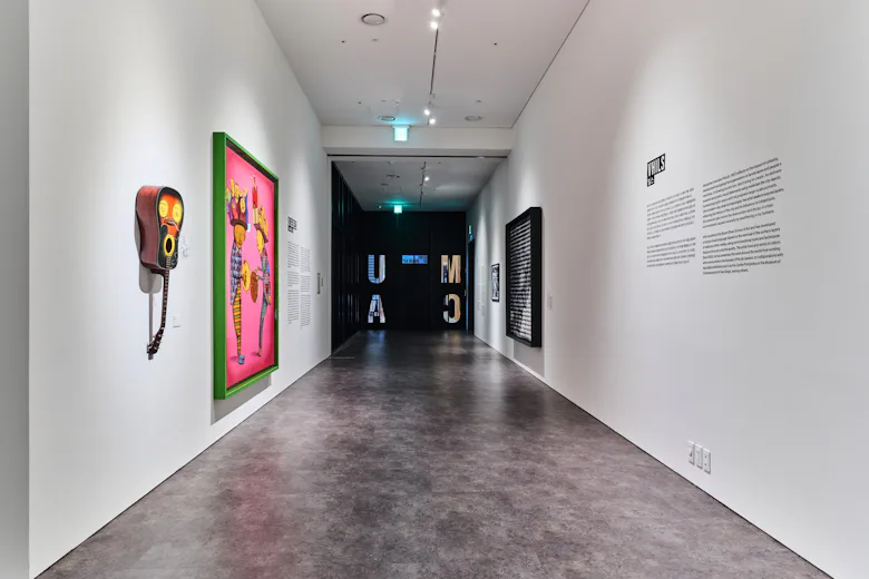 Installation view of Vhils - Strata, Selected works: 2005 - 2025, Museum of Urban and Contemporary A...