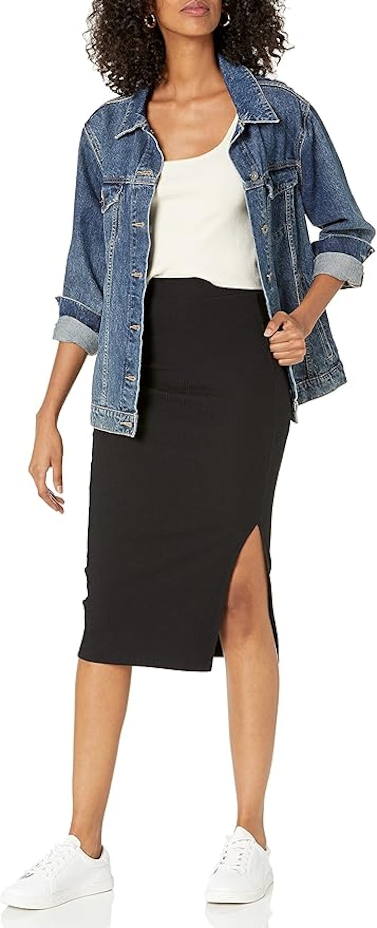 The Drop High-Waist Slit Skirt
