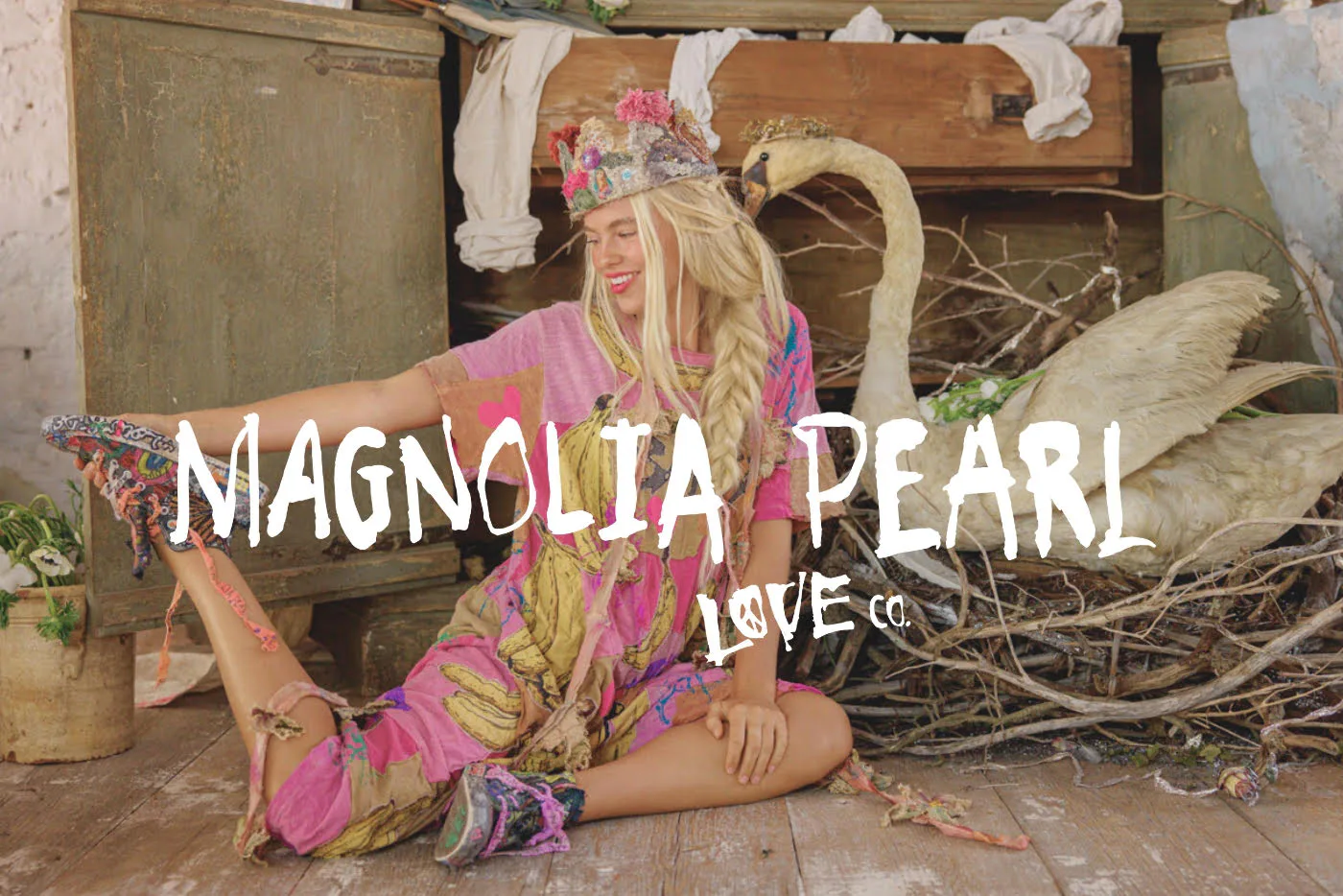 Robe Unique Magnolia Pearl - Collection Frida Kahlo, Peinture Main, Taille Unique, Occasion TBE