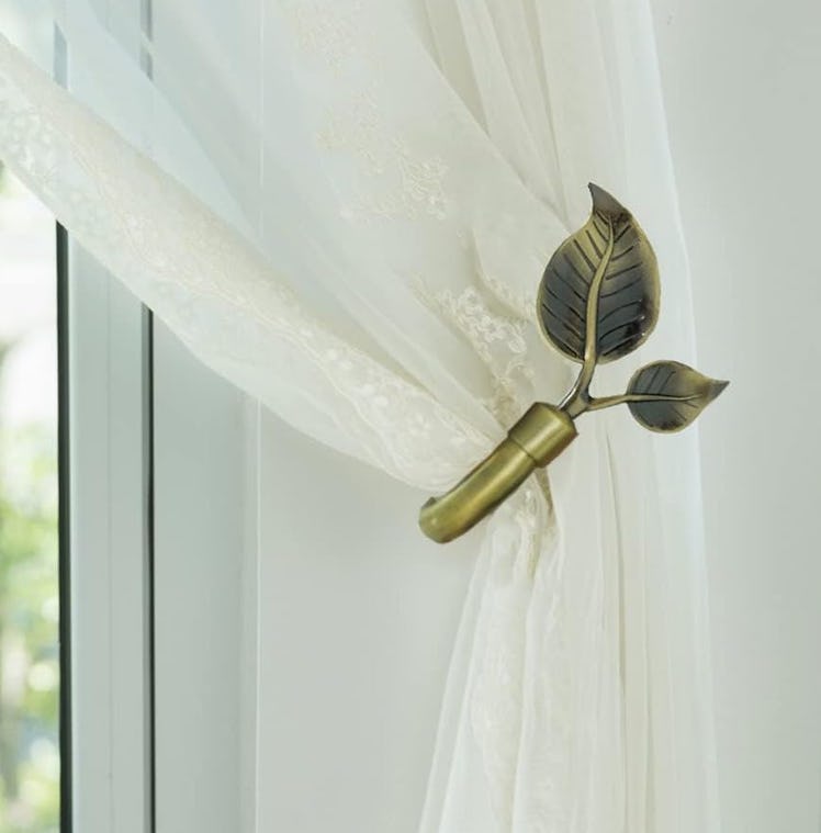 HIKMLK Leaf-Shaped Curtain Holdbacks (2-Pack)
