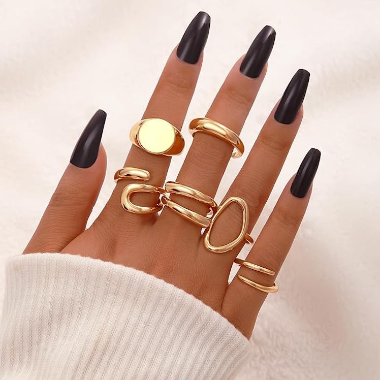 FAXHION Stackable Rings Set (12 Pieces)