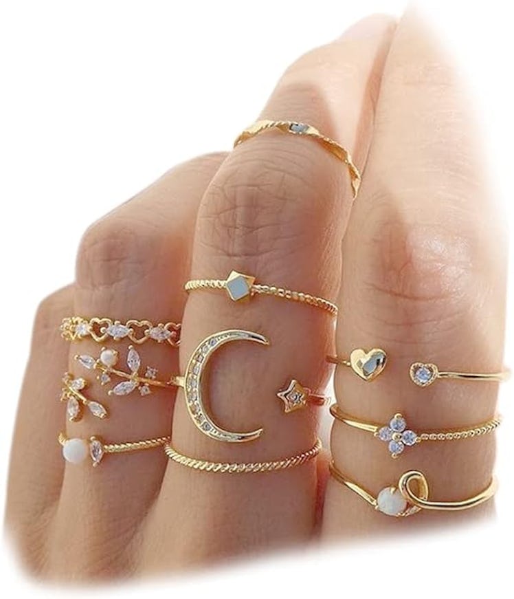 FUTIMELY Stackable Rings Set (10 Pieces)
