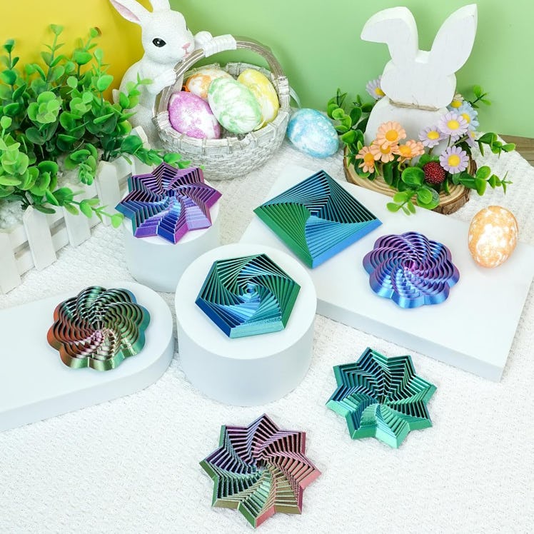 Mydhall 3D Printed Fractal Stress Relief Sensory Toy (4-Pieces)