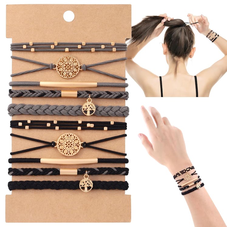 DIYDEC Hair Tie Bracelets (10-Pack)
