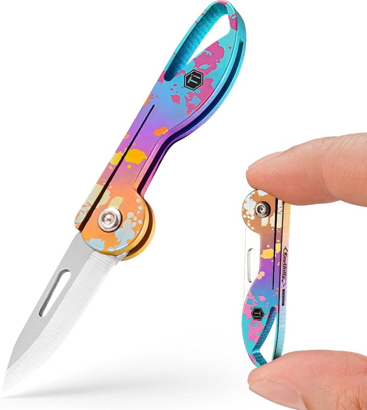  KeyUnity Mini Titanium Pocket Knife