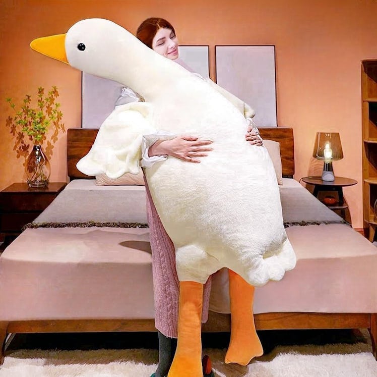 BXEBUI Giant White Goose Plush