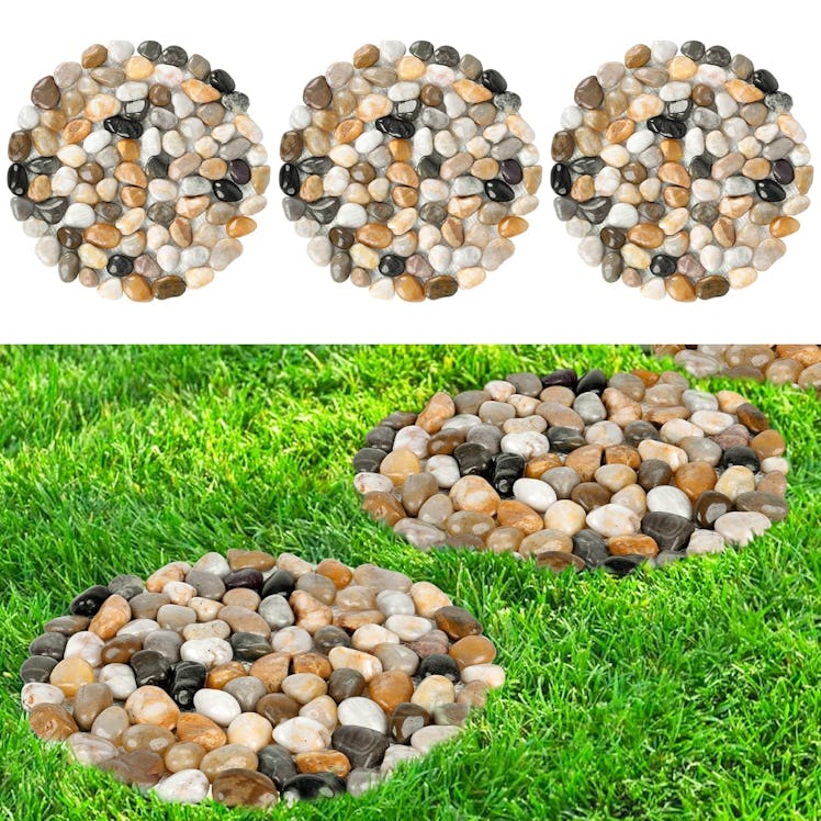 dojobkinb River Rock Stepping Stones (3-Pieces)