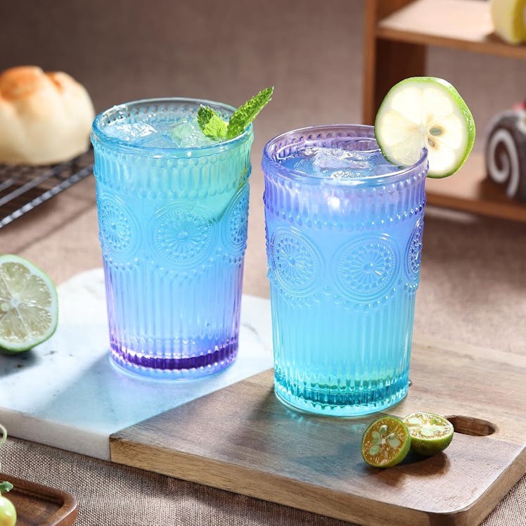 Loivttvv Vintage Drinking Glasses Set (6 Pieces)